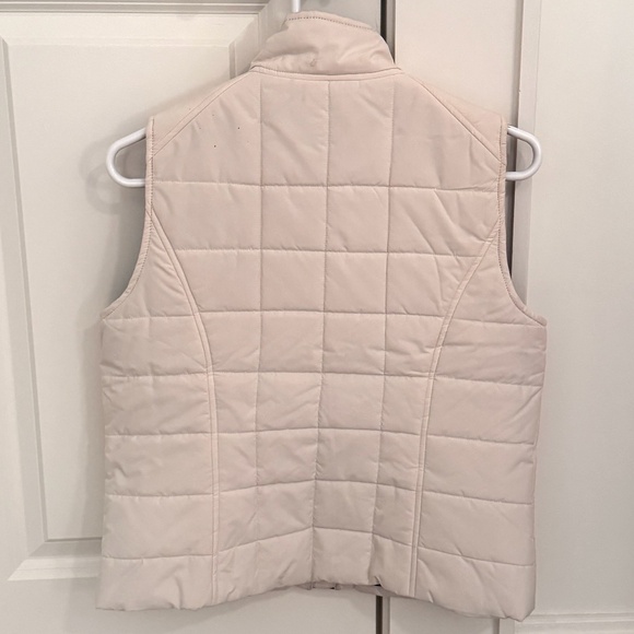 Lauren Ivory Quilted Vest with Black Lining - Size Petite Medium - Perfect Cond - Picture 2 of 2